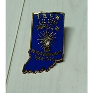 IBEW Local Labor Union 1393 Indianapolis, IN State Shaped 50th Anniversary Pin